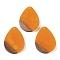 Resin & Wood Pendants, Teardrop Charms, Orange, 35.5x26.5x3mm, Hole: 2mm