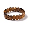 Natural Tiger Eye Oval Beaded Stretch Bracelet, Gemstone Jewelry for Women, Inner Diameter: 2-1/8 inch(5.4~5.5cm)