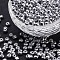 12/0 Electroplate Glass Seed Beads, Round Hole Rocailles, Platinum Plated, 2x2mm, Hole: 0.5mm, 4000pcs/50g