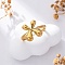 304 Stainless Steel Open Cuff Rings for Women, Letter, Real 18K Gold Plated, Letter X, 13~14x7~15mm