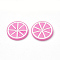 Resin Cabochons, Orange, Pearl Pink, 15x2mm