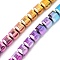 Electroplated Synthetic Non-magnetic Hematite Beads Strands, Faceted, Table Cut Cube Beads, Mixed Color, 5.5~6x5.5~6x5.5~6mm, Hole: 0.8mm, about 65pcs/strand, 14.69''(37.3cm)
