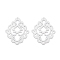 Non-Tarnish 201 Stainless Steel Pendants, Hollow, Flower, Stainless Steel Color, 41x32.5x0.2mm, Hole: 1.5mm