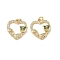 Brass Micro Pave Cubic Zirconia Pendants, with Jump Ring, Heart with Cat, Lead Free & Cadmium Free, Long-Lasting Plated, Real 18K Gold Plated, 16.5x15.5x3mm, Hole: 3mm