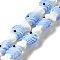 Handmade Lampwork Beads Strands, Fish, Cornflower Blue, 20~21x12~12.5x7.5~10.5mm, Hole: 1.2mm, about 20pcs/strand, 16.26 inch(41.3cm)