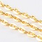 Iron Cable Chains, Unwelded, with Spool, Flat Oval, Cadmium Free & Lead Free, Golden Color, 4x2.7x0.7mm, about 32.8 Feet(10m)/roll