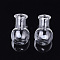 Handmade One Hole Blown Glass Globe Cover, For Bottle Pendant Making, Clear, 24.5~25x15mm, Hole: 6mm, Bottle Capacity: 1.8ml(0.06 fl. oz)