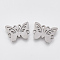 Tarnish Resistant 201 Stainless Steel Links connectors, Laser Cut Links, Butterfly, Stainless Steel Color, 12x15x1mm, Hole: 1mm
