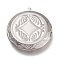 Non-Tarnish 316 Stainless Steel Locket Pendants, Flat Round, Stainless Steel Color, 48x44.5x9.5mm, Hole: 1.8mm, Inner Diameter: 29.5mm