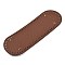 Imitation PU Leather Bottom, Oval with Alloy Brads, Litchi Grain, Bag Replacement Accessories, Light Brown, 30x10x0.4~1.1cm, Hole: 5mm