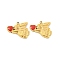 304 Stainless Steel Enamel Charms, Angel with Heart Charm, Real 14K Gold Plated, 11.5x14.5x2mm, Hole: 1.2mm