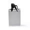 Rectangle Paper Bags, with Handles, for Gift Bags and Shopping Bags, Silver, 16x12x0.6cm