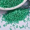 MIYUKI Delica Beads, Cylinder, Japanese Seed Beads, 11/0, (DB0691) Dyed Semi-Frosted Silver Lined Mint Green, 1.3x1.6mm, Hole: 0.8mm, about 2000pcs/10g