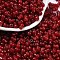 Transparent Colours Glass Seed Beads, Mushroom, Dark Red, 5.5x4.5mm, Hole: 1mm, 4150pcs/pound