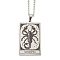 Non-Tarnish 304 Stainless Steel Tarot Pendant Necklaces, Cable Chain Necklaces, Scorpio, 23.23~24.21 inch(59~61.5cm)