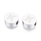 Tarnish Resistant 304 Stainless Steel Beads, Flat Round with Letter, Letter.K, 10x4.5mm, Hole: 2mm