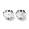 Non-Tarnish 304 Stainless Steel Brooch Base Settings, Flat Round, Stainless Steel Color, 16x4.5mm, Tray: 15mm