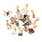 Alloy Enamel Pendant Decorations, Mixed Shapes, Mixed Color, 27.5~51mm