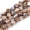 Natural Freshwater Shell Beads Strands, Nuggets, Camel, 6.5~8x4~8mm, Hole: 0.6mm, about 48~50pcs/strand, 14.96~15.35 inch(38~39cm)