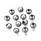 Round 304 Stainless Steel Beads, for Jewelry Craft Making, Stainless Steel Color, 6x5.5mm, Hole: 2mm