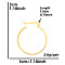 Stylish Stainless Steel Hoop Earrings for Women, Golden, 30x30mm