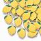 Alloy Enamel Pendants, Light Gold, Lemon, Gold, 20.5x13.5x2.5mm, Hole: 2mm