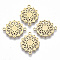 201 Stainless Steel Links connectors, Laser Cut, Flower, Golden, 19x15.5x1mm, Hole: 1.4mm
