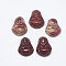 Natural Red Rainbow Jasper Pendants, Maitreya, 18~19x15~16x7.5~8mm, Hole: 1mm