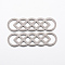 Tarnish Resistant 201 Stainless Steel Links connectors, Stainless Steel Color, 40x11.5x0.8mm, Hole: 3~8.5mm