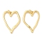 Brass Pendants, with Jump Ring, Long-Lasting Plated, Lead Free & Cadmium Free, Heart Charm, Real 18K Gold Plated, 25.5x18.5x2mm, Hole: 3mm