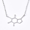Non-Tarnish 201 Stainless Steel Pendant Necklaces, with Cable Chains, Dopamine Molecular Structure, Stainless Steel Color, 17.5 inch(44.5cm), 2mm, Dopamine Molecular Structure: 22x32.5x1mm