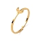 304 Stainless Steel Adjustable Open Cuff Rings, Moon, 1mm, Inner Diameter: 17mm