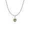 925 Sterling Silver Pave Cubic Zirconia Birthstone Heart Pendant Necklaces for Women, Silver Color Plated, Light Yellow, 15.75 inch(40cm)