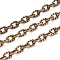 Iron Textured Cable Chains, Unwelded, with Spool, Antique Bronze, 3x2x0.5mm, about 328.08 Feet(100m)/roll