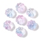 Transparent Spray Paint Glass Beads, Flower, Thistle, 11.5x8.5mm, Hole: 1.2mm