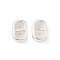 Brass Silicone Slide Charms, Rack Plating, Nickel Free, Oval, 925 Sterling Silver Plated, 11x7.5x3.5mm, Hole: 2mm