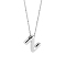 1pc Brass Chain with Alloy Letter Pendants Necklaces, Lead Free & Nickel Free & Cadmium Free, Platinum, Letter Z, 17.99~18.23 inch(45.7~46.3cm), pendants: 20~22.5x13~23mm