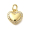 Rack Plating Brass Micro Pave Cubic Zirconia Charms, Lead Free & Cadmium Free, Long-Lasting Plated, Heart, Real 18K Gold Plated, 11.5x11x2.5mm, Hole: 3.5mm