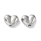 Rack Plating Alloy Beads, Heart, Platinum, 8x10x4.5mm, Hole: 1.8mm