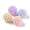 Handmade Polymer Clay Rhinestone Beads, with Acrylic Daisy Flower, Pen Focal Beads, Mixed Color, 20~21mm, Hole: 2mm