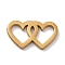 304 Stainless Steel Charms, Laser Cut, Real 18K Gold Plated, Heart, 6x11x1mm, Hole: 0.6mm