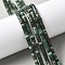 Natural African Jade Stone Beads Strands, Disc/Heishi, 4x2~2.5mm, Hole: 1mm, about 155~159pcs/strand, 15.24''~15.51''(38.7~39.4cm)