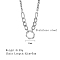 Non-Tarnish Stainless Steel Pendant Necklaces, Hollow Flower, Stainless Steel Color, 16.54 inch(42cm)