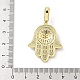 Латунные микропаве прозрачные подвески с фианитом KK-B141-04G-04-3
