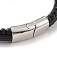 Плетеные браслеты из микрофибры и кожи BJEW-B096-06G-3