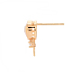 Серьги из латуни с микропейвом и прозрачным фианитом KK-T062-217G-NF-4