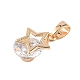 Латунные микро проложить кубического циркония подвески KK-E795-03KCG-02-2