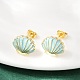 Серьги-гвоздики из латуни EJEW-R032-07G-02-3