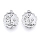 Латунные микропаве прозрачные подвески с фианитом KK-N216-577P-2