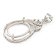 Сеттинги Серебряный кулон кабошон 925 стерлингов STER-B005-28P-2